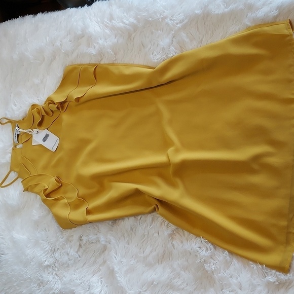 Nwt Naked Zebra yellow sleeveless mini dress  size small 💛 - Picture 1 of 6